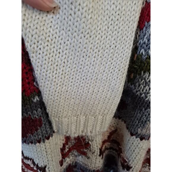 VTG New Concepts White Knit Sweater‎ with Design Size Medium - Picture 6 of 7